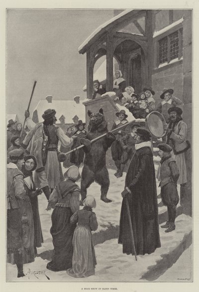 عرض الدب في Olden Times بواسطة Amedee Forestier